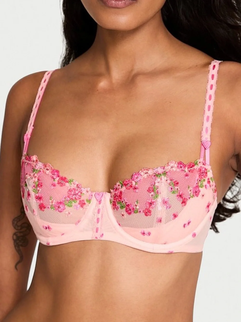 Victoria’s Secret Wicked Hearts & Roses Embroidery Balconette Bra